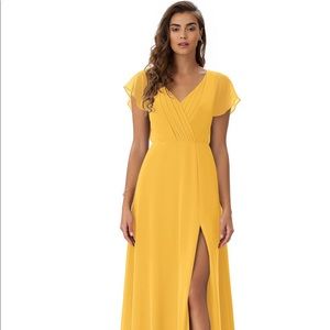Azazie Rylee Dress in Marigold